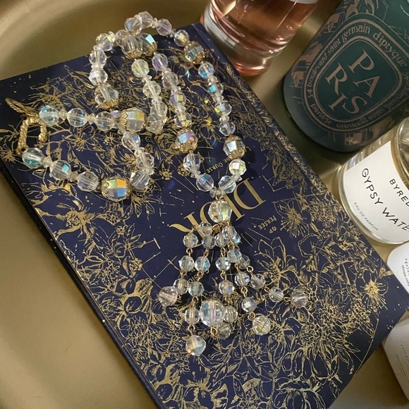 Beautiful vintage necklace Aurora Borealis style beads - Picture 9 of 11